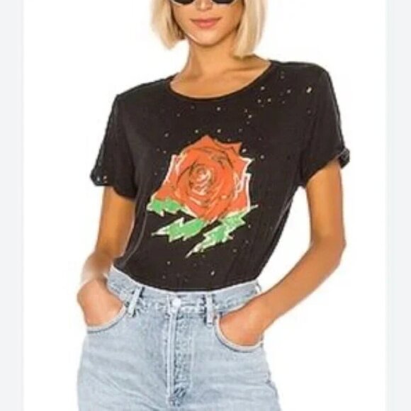 Lauren Moshi Tops - Lauren Moshi Distressed Heart TShirt